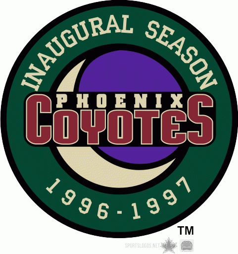 Phoenix Coyotes 1997 Anniversary Logo iron on transfers for T-shirts